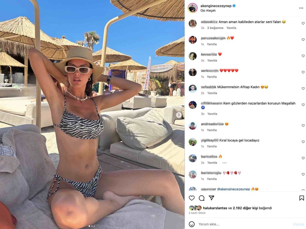 zeynep ece akengin in bikinili yaz paylasimi begeni topladi kem gozlerden nazarlardan korusun